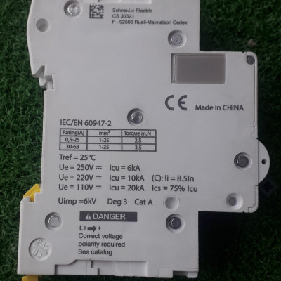A9N61508 Schneider MCB Acti9 C60H-DC 1P 10A DC220V