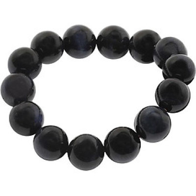 Vòng Đá Mắt Hổ Xanh Đen 14mm Ngọc Quý Gemstones w16