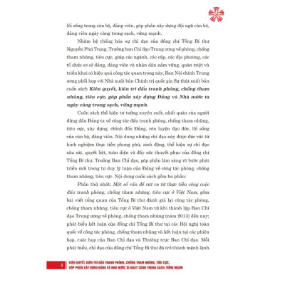 Kiên quyết, kiên trì đấu tranh phòng, chống tham nhũng, tiêu cực, góp phần xây dựng Đảng và Nhà nước ta ngày càng trong sạch, vững mạnh (Bìa mềm)