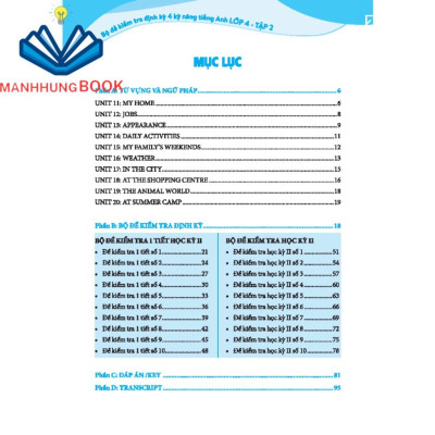 Sách - GLOBAL SUCEESS - Bộ đề kiểm tra định kỳ 4 kỹ năng tiếng anh lớp 4 tập 2 (có đáp án)