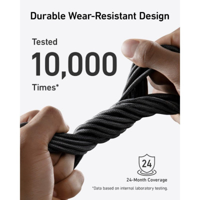 Cáp Sạc Nhanh C to C ANKER 543 A80E5 240W (0.9m, 480Mbps, Nylon Braided Cable)- Hàng Chính Hãng