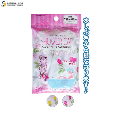 Mũ tắm bảo vệ tóc họa tiết hoa Seiwa