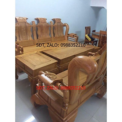 Bộ bàn ghế phòng khách âu á tần thuỷ hoàng tay 12 gỗ gõ đỏ đồ gỗ BÌNH LONG