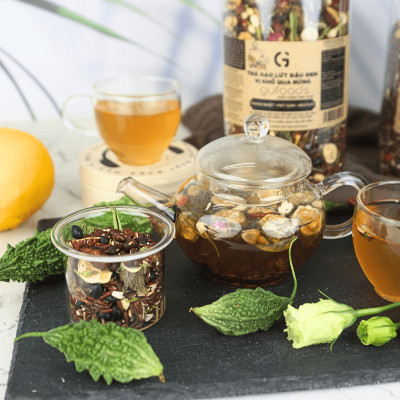 Trà gạo lứt đậu đen GUfoods vị Khổ qua rừng (Mướp đắng rừng) - Hương vị độc đáo, Giải nhiệt hiệu quả, Healthy, Eat clean
