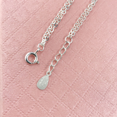 Vòng Tay Nữ Bạc 925 Dây Kép Cỏ 4 Lá May Mắn Đính Đá Cao Cấp BẠC HIỂU MINH LTU552