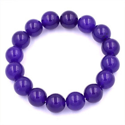 Vòng tay chuỗi hạt đá thạch anh tím 12 ly 16 hạt