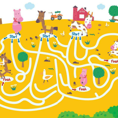 Sách rèn luyện trí thông minh - Trò chơi mê cung và tìm kiếm (4 quyển)