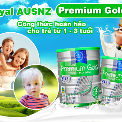 Sữa Hoàng Gia Úc Royal Ausnz Premium Gold Dành Cho Trẻ Từ 1-3 Tuổi, Hỗ Trợ Phát Triển Chiều Cao Vượt Trội, Tăng Khả Năng Hấp Thụ Canxi, Phát Triển Trí Não, Tăng Khả Năng Miễn Dịch