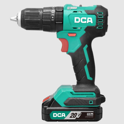 MÁY KHOAN BÚA KHÔNG CHỔI THAN DÙNG PIN 20V/4.0AHX2 (KÈM1 SẠC 2A, 2 PIN 4.0AH) DCA ADJZ2050IEM - HÀNG CHÍNH HÃNG