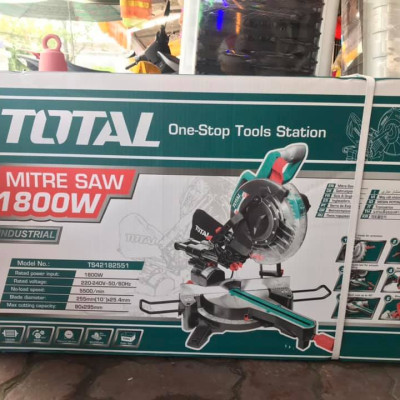 Máy cắt nhôm đa năng thanh trượt 255mm 1800W TOTAL TS42182551 ( Tặng 3 găng tay Tolsen 45006)- Hàng chính hãng
