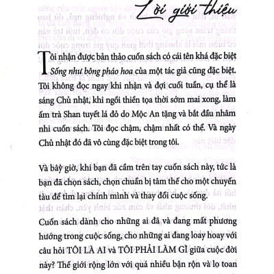 Sống Như Bông Pháo Hoa - Hành Trình Khám Phá Điều Quý Giá Nhất Cuộc Đời