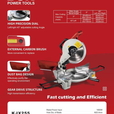 MÁY CẮT NHÔM 1650W 255mm DCK KJX255 - HÀNG CHÍNH HÃNG