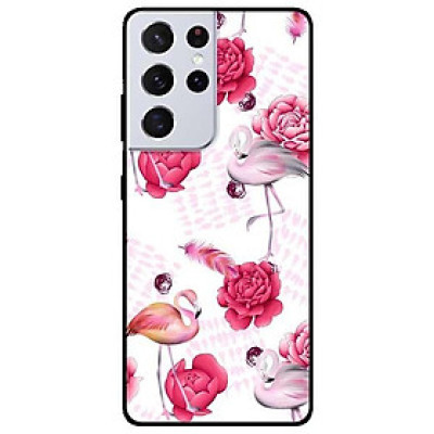 Ốp lưng dành cho Samsung S21 - S21 Plus - S21 Ultra mẫu Hạc Hồng Mẫu Đơn