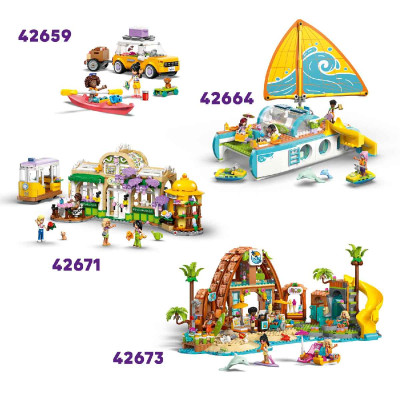 LEGO FRIENDS 42658 Đồ Chơi Lắp Ráp Bữa Tiệc Hồ Bơi Của Kỳ Lân Và Hồng Hạc (99 chi tiết)