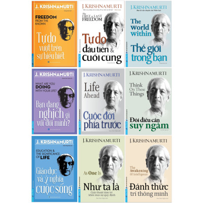 Combo Sách Của Jiddu Krishnamurti (Bộ 9 Cuốn)