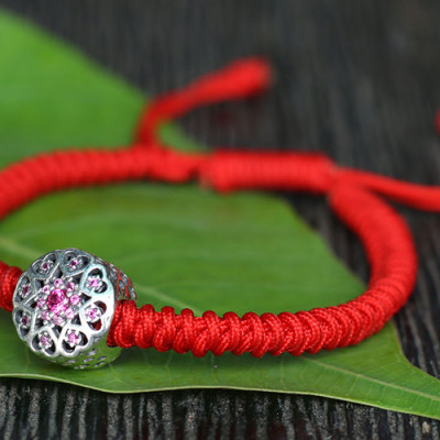 Vòng Kết Dây Đỏ Charm Ngọc Quý Gemstones GA6