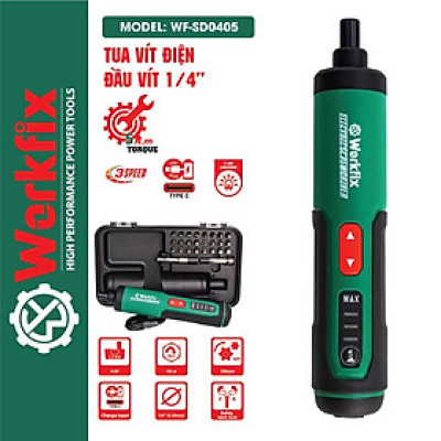 [Tặng 26 Phụ Kiện] Máy Vặn Vít Cầm Tay 4V Workfix - WF-SD0405 - Lực Siết 5N - Bảo hành Chính Hãg 6 Tháng
