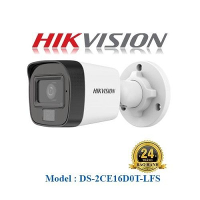 CAMERA HD-TVI HIKVISION DS-2CE16D0T-LPTS 1080P Tích Hợp Mic Thu Âm - Hàng chính hãng