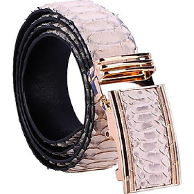 Thắt Lưng Nam Da Trăn VIP Huy Hoàng HT4325 - Trắng