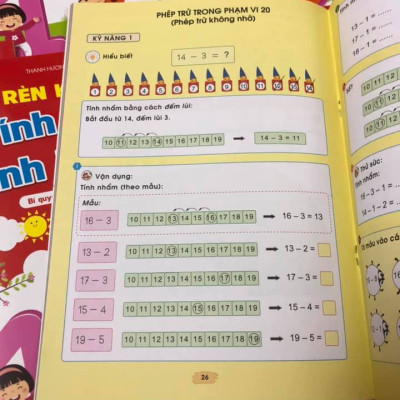 Combo Rèn kĩ năng tính nhanh, tính nhẩm + Rèn kĩ năng Cộng trừ trong phạm vi 100 (không nhớ và có nhớ) - Bí quyết học giỏi toán cho trẻ 6-7 tuổi 