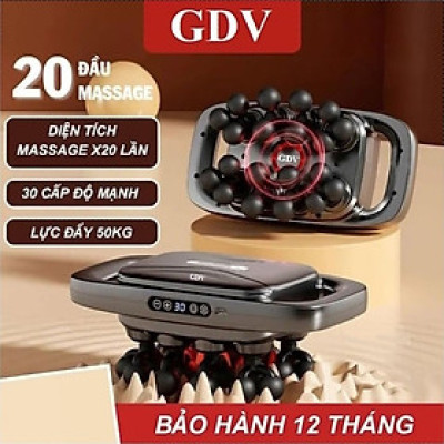 [Tặng củ sạc + cáp sạc] Máy Massage Toàn Thân Cầm Tay , Máy Mát Xa Đấm Lưng, Chân, Tay, Vai, Cổ 20 Đầu GDV S3C-20C - Hàng Chính Hãng