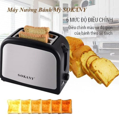 Máy nướng bánh mì tự nảy bánh công suất 800W SOKANY, công suất 800W [ BẢO HÀNH UY TÍN 1 NĂM ] - HÀNG CHÍNH HÃNG - DELIYA