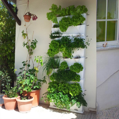 CHẬU MODULE TRỒNG RAU BAN CÔNG NHẬP KHẨU BỒ ĐÀO NHA (1 BỘ gồm 1 Module + Nắp đậy + 6 nút khóa)