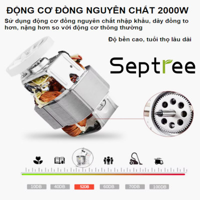Máy trộn bột, đánh kem 10 lít chuyên nghiệp 3 trong 1 - Dòng công nghiệp. Thương hiệu Mỹ cao cấp Septree - B10SS và B10. Hàng chính hãng