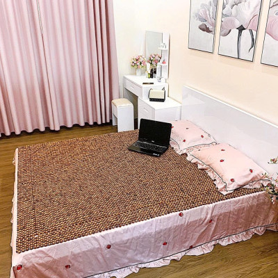 Chiếu Hạt Gỗ Hương Cao Cấp - Kích Thước 1,5mx1,9m hạt 1.8cm ( video , hình thật )