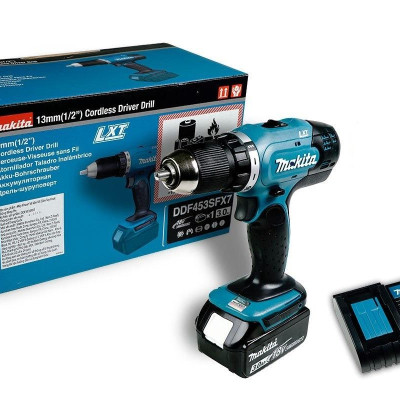 MÁY KHOAN VẶN VÍT 18V  (27N.M /42N.M) MAKITA DDF453SFX7 (01 SẠC NHANH 18V. – 01 PIN 18V/ 3.0AH.) - HÀNG CHÍNH HÃNG