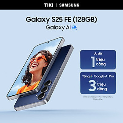 Điện Thoại Samsung Galaxy S25 FE (8/128GB), Concert Camera 50MP, Pin bền bỉ, Trợ thủ AI thông minh - Hàng chính hãng