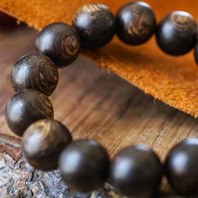 Vòng Tay Trầm Sánh Chìm Tự Nhiên Hạt Tròn (10mm)