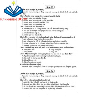 SÁCH - bộ đề kiểm tra địa lí lớp 10
