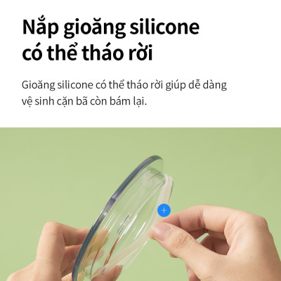 Ly nhựa 2 lớp LocknLock Bubble Tea Cold Cup màu ngà HAP529IVY 720ml, Hàng chính hãng, kèm ống hút trân châu - JoyMall