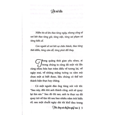 Thôi, Đừng Nói Chuyện Ngày Mai