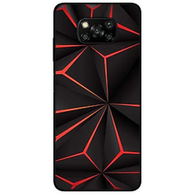 Ốp lưng dành cho Xiaomi Poco X3 mẫu Họa Tiết Đỏ Đen