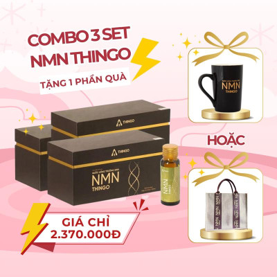 Combo 3 SET Nước Uống NMN Thingo + Tặng Cốc NMN hoặc Túi NMN cao cấp chính hãng