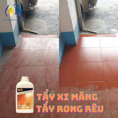 Combo Tẩy Bồn Cầu Bị Ố Vàng,Tẩy Gạch Men,Tẩy Xi Măng S90+Tẩy Cặn Canxi Nhà Tắm,Tẩy Vách Kính Vòi Sen Inox,Tẩy Ố Vàng Nhà Vệ Sinh 4G Dr.C