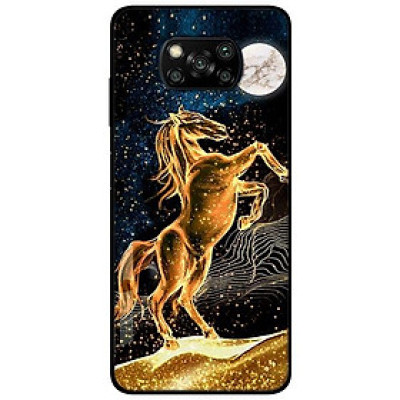 Ốp lưng dành cho Xiaomi Poco X3 mẫu Chú Ngựa Vàng