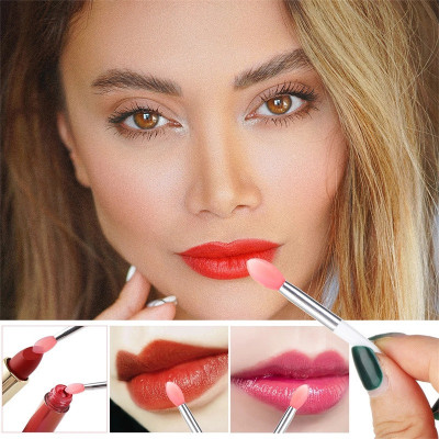 Set 5 Cọ Môi Silicon Thoa Son Kèm Túi Đựng- DRU - Hàng Chính Hãng  