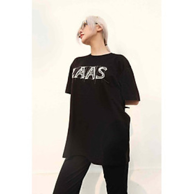 LAAS Áo thun nét vẽ chất liệu cotton thoáng mát