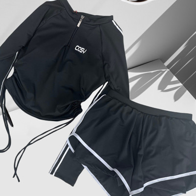 Đồ Bơi Nữ Dài Tay Quần Đùi 2 Lớp