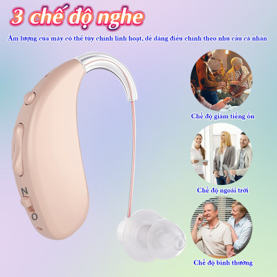 Máy trợ thính không dây pin sạc Axon A-308D - Có bộ lọc tiếng ồn thông minh