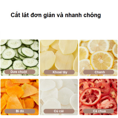 Máy thái rau củ quả đa năng, thái lát, thái sợi, thái hạt lựu. Thương hiệu Mỹ cao cấp Septree GJ807K. Hàng chính hãng
