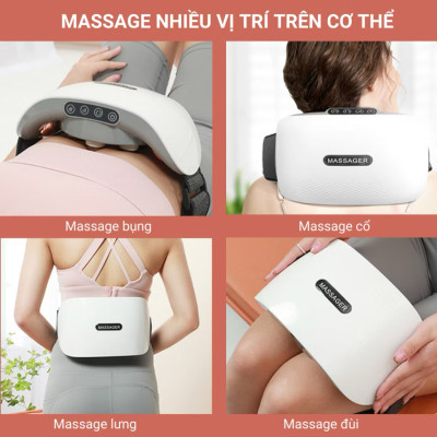 Đai Massage Bụng Hỗ Trợ tan Mỡ Bụng, Xoa Bóp Cùng Lúc Làm Nóng, Mát Xa Cổ Vai Lưng Đùi  Megou TY-308 BH 1 Năm - Podi92