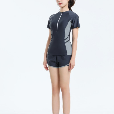 Đồ Bơi Nữ Rời Đùi Ngắn Tay Thanh Lịch