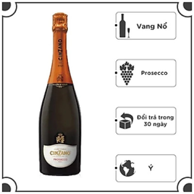 Rượu vang nổ Cinzano Prosecco D.O.C 11% 1x0.75L