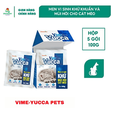 Vemedim Vime-Yucca (mèo) men vi sinh khử mùi hôi cát mèo không độc hại, gói 100g