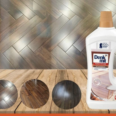 Nước lau sàn gỗ Denkmit Đức 1 lít sạch bóng, Đuổi côn trùng, Bảo vệ sàn gỗ bền đẹp