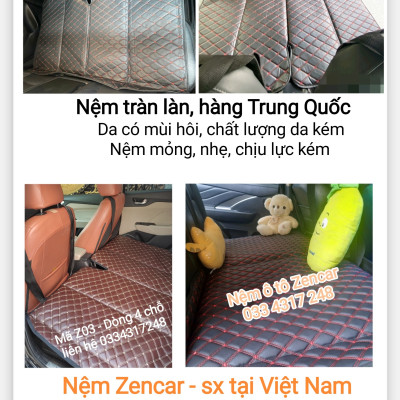 Nệm ngủ ô tô túi đựng, Nệm gấp gọn ô tô túi đựng, giường nằm ô tô túi đựng